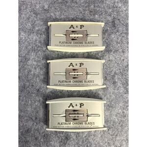 A & P Store Brand Stainless Steel Double Edge Razor Blades, Vintage, Made in USA